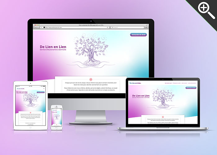 Voir le site Refonte d'un site web société aide à la personne de lien en lien