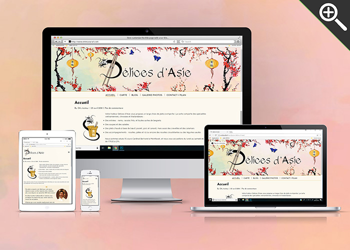 voir la démo site internet traiteur